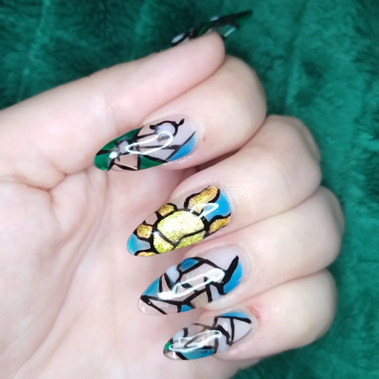 Vitraux Ongles Press-On