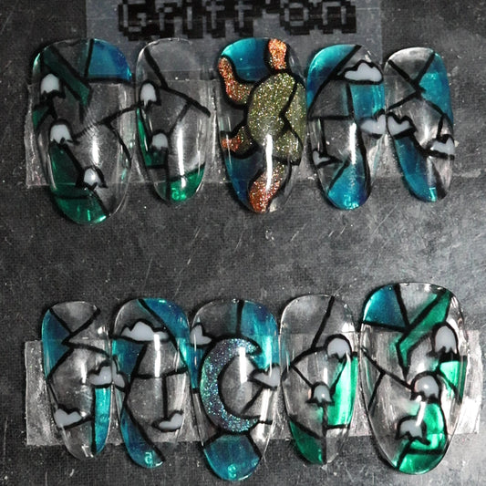 Vitraux Ongles Press-on