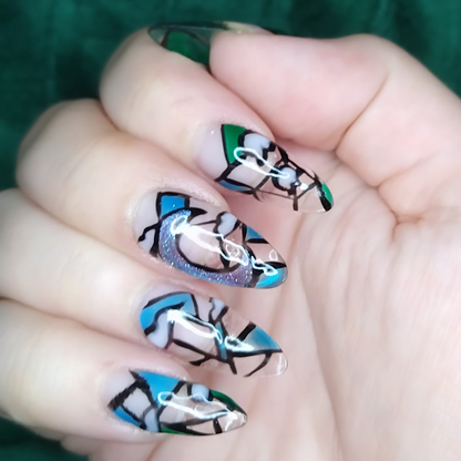 Stained Glass Press-On Nails